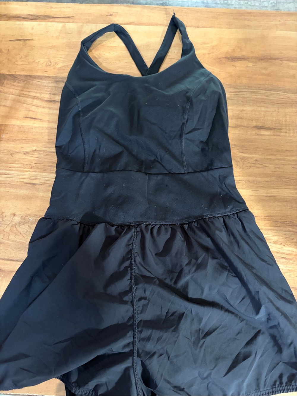 Women's Black Crossback Tank Dress